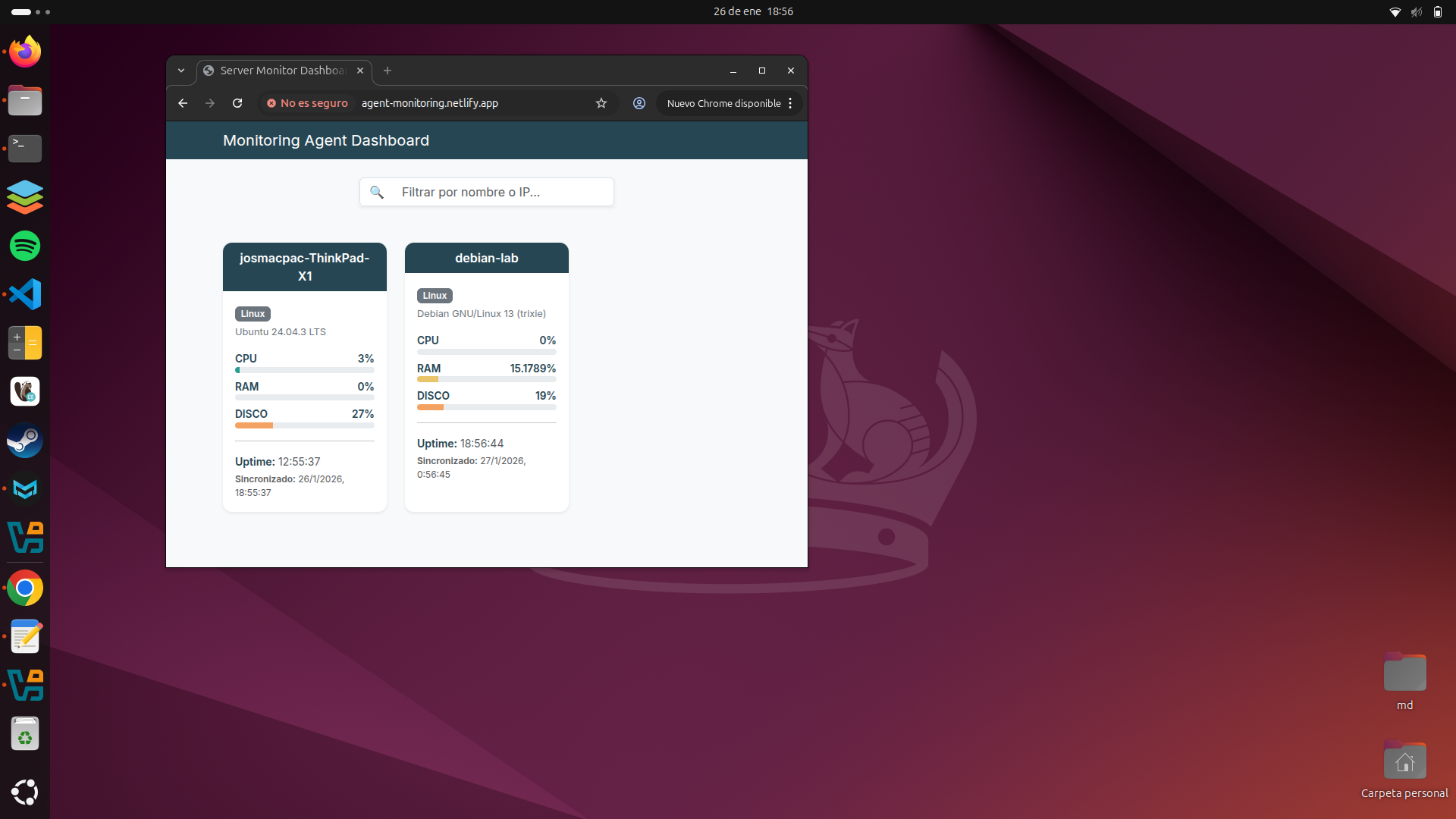 Dashboard de Monitoreo DevOps